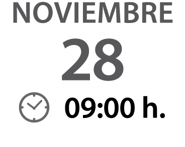 noviembre 28 ￼ 09:00 h.