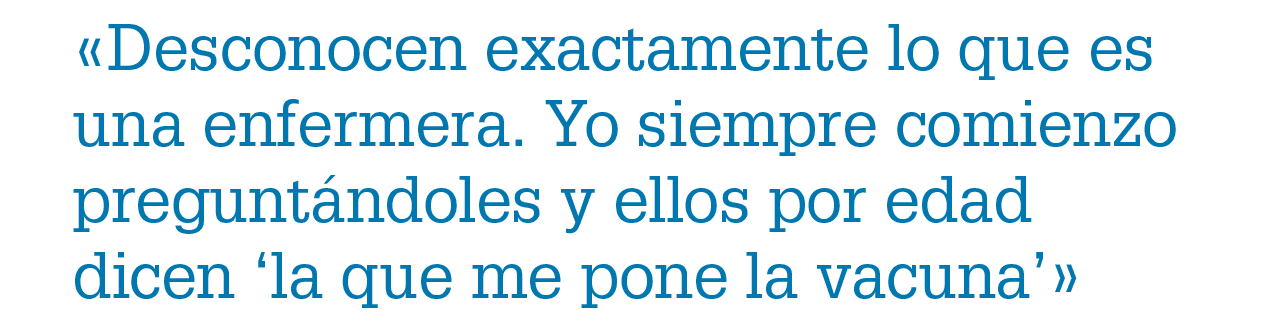 «Desconocen exactamente lo que es una enfermera. Yo siempre comienzo pregunt ndoles y ellos por edad dicen ‘la que me...