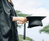 Conceptual shot of education and graduation ceremony.