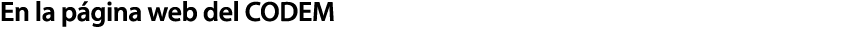 En la p gina web del CODEM
