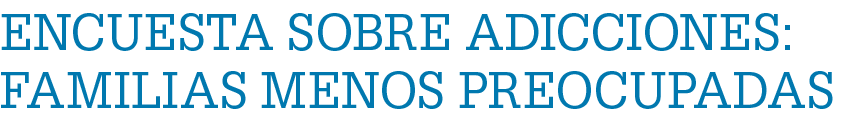 Encuesta sobre adicciones: familias menos preocupadas