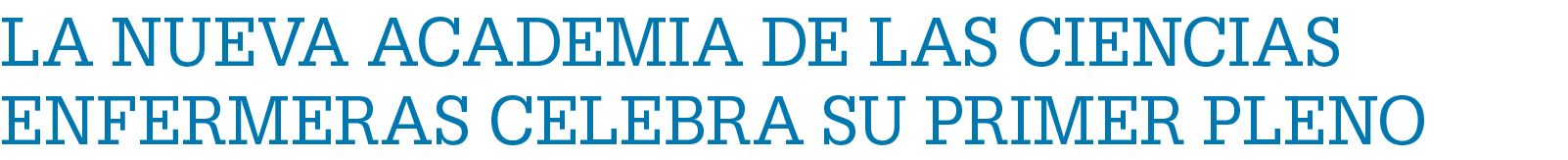 La nueva Academia de las Ciencias Enfermeras celebra su primer Pleno