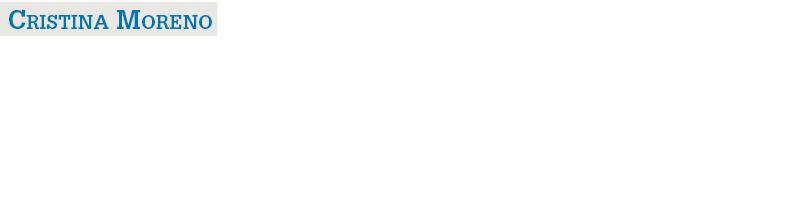  Cristina Moreno «Debemos unirnos como colectivo»