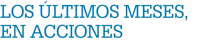 Los ltimos meses, en acciones