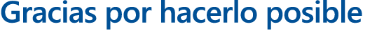 Gracias por hacerlo posible 