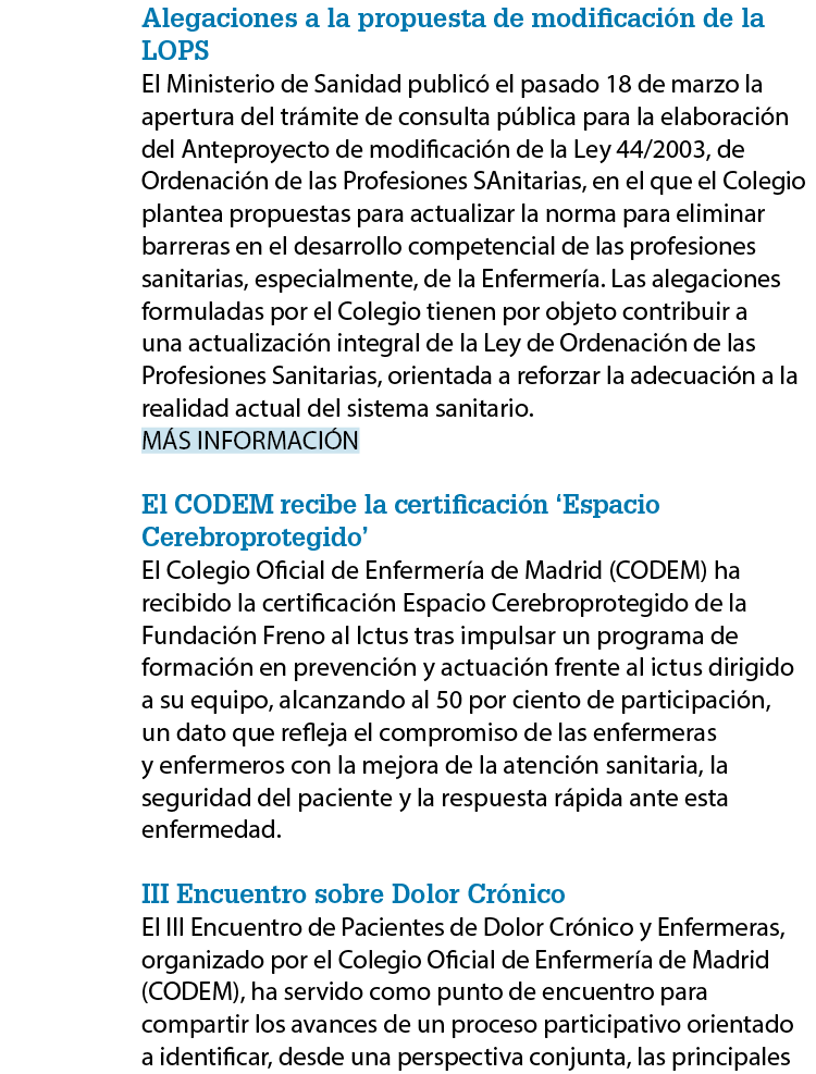 Alegaciones a la propuesta de modificaci n de la LOPS El Ministerio de Sanidad public el pasado 18 de marzo la apert...